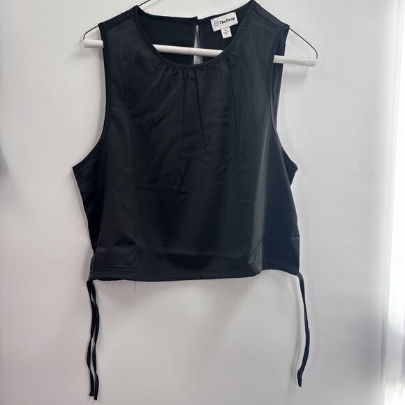 The Drop Women's Tanya Shirred-Neck Bubble Tank Black-Medium With Tag *READ... - Picture 5 of 14